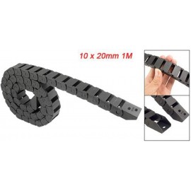 Wohlstand Plastique Chaine de trainage Porte-cable,10 mm x 20 mm en plastique Noir Corde Drag Chain Cable Transporteur 1 m de long - B07SM5W1GQ