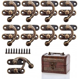 12Pcs Loquet Crochet Bronze Hasp Corne de Verrouillage Design Détro et Exquis Ajoute de la Texture à Votre Boîte-Cadeau - B08R8WLNT8
