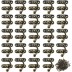 Hasp Corne de Verrouillage 24 Pièces Moraillon en Laiton Antique Vintage Cadenas Loquet Crochet Bronze Antique Cadenas Moraillon Antique Droite Loquet Crochet Bronze avec 96 Vis pour Boîte à Bijoux - B09Q337294