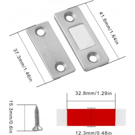 ZIJANG 6 Sets D'Aimant Porte Placard Avec Vis et Adhésif Double Face deux Méthodes D'installation Ultra-Mince Aimants de Porte D'armoire Puissant Loquet Magnetique Mince Loquets - B09N6MWKKV