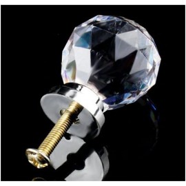 Revesun 20 mm 3 rond en verre Forme diamant Bouton de commode Placard Tiroir Poignée de Tirage Idéal Pour Placard Cuisine et Salle de Bains Armoires Volets boutons Transparent - B00VNNTZ4A