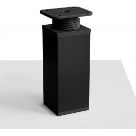 sossai® Pieds de meubles MFV1 | lot de 4 | Design: Noir | Hauteur : 60mm +20mm réglables | Forme angulaire: 40 x 40 mm | Vis inclus - B06XWKNB14