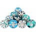 Ajuny Lot de 10 boutons de placard en céramique bleu pour cuisine salle de bain commode tiroirs - B08YMWKNHY