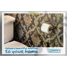 Comfify Fleur De Lis Porte Rouleau de Papier Toilette en Fonte -Rustique Blanc - B00S15SJTK