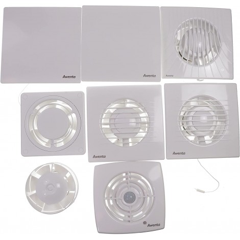 Vent Systems Ventilateur électrique – Ø 100 mm avec câble et interrupteur – Pour l'intérieur – Ventilateur silencieux pour salle de bain cuisine chambre – 2 vitesses - B098B6GPZH