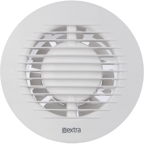 Ventilateur de salle de bain rond silencieux avec capteur d'humidité et minuteur Blanc Ø 100 mm - B083ZKN77C